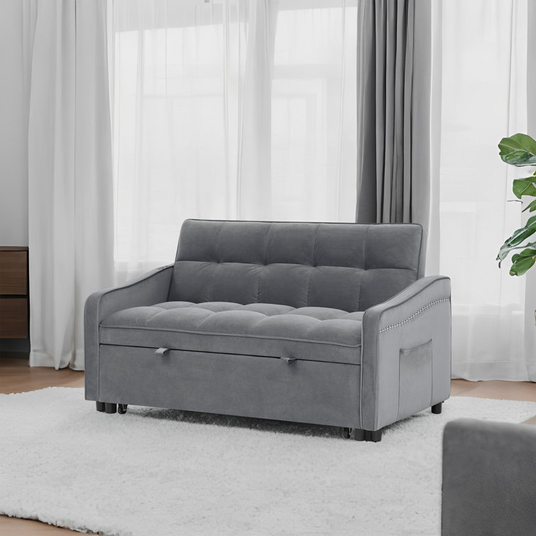 Oliver Loveseats Sofa Bed with Pullout Bed,Adjsutable Back and